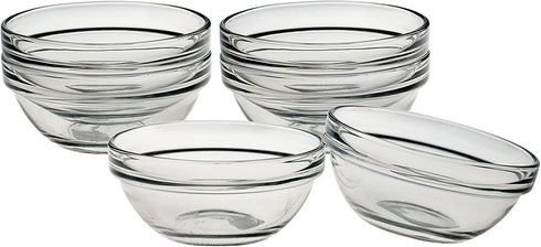 Luminarc Stackable 3 Inch Glass Pinch Bowl, Set of 6