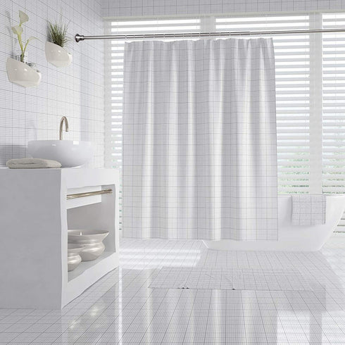 SZXIMU Spring Tension Curtain Rod 27-43 Inch, Never Rust and Non-Slip Shower Curtain Rods with Flat Top, Nickel