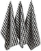 DII French Check Kitchen Collection Decorative Oversized Cotton Dishtowels, 18x28, Black/White, 4 Piece