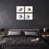 Baseball Wall Art Prints - Particle Silhouette - Set of 4 (8x10) Poster Photos - Bedroom - Man Cave Decor