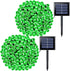 JMEXSUSS 2 Pack Green Solar Lights 200LED 75.5ft St Patrick's Day Lights with 8 Lighting Modes Solar String Lights Outdoor Waterproof for Garden, Christmas, Halloween, St Patricks Day Decorations