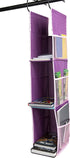 Mind Reader 3 Adjustable, Sturdy and Compact, Locker or Closet Organizer, 6" L x 9" W x 37" H, Hangs from Shelf, Hooks or Rod to Create Storage Space, Pink