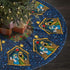 ALASFC Christmas Tree Skirt 35.5 Inch,Nativity Stable Scene Print Rustic Xmas Tree Holiday Decorations