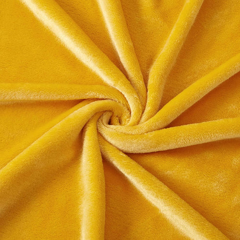 Homiest Fleece Throw Blanket with Fringe, Soft & Cozy Flannel Burnt Yellow Throw Blanket, Lightweight Decorative Throw Blanket for Sofa Bed Chair All Season (Mustard Yellow, 50 x 60 Inch)