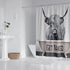 DOMOKU Highland Cow Shower Curtain Get Naked Cow Shower Curtain Polyester Waterproof Western Farmhouse Cow Print Funny Shower Curtain with Hooks,72 X 72 Inche