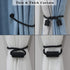 Porlau 4 Pack Strong Magnetic Curtain Tiebacks Outdoor Elegant Decorative Tie Backs Modern Rope Tiebacks for Drapes Window Curtain Holdbacks for Draperies- Black
