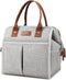 EASYFUN Lunch Bag for Women & Men, Large Insulated Lunch Box Cooler Tote Bags, Adult Reusable Lunch Boxes with Water Resistant for Work, School, Travel and Picnic (Grey)