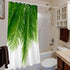 BROSHAN Green Leaf Shower Curtain Fabric, Summer Tropical Palm Leaves Plant Polyester Shower Curtain Nature with Hooks for Hawaiian Bathroom Decor Set,72 x 72 Inch