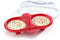 Norpro Silicone Microwave Double Egg Poacher, Red