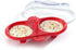 Norpro Silicone Microwave Double Egg Poacher, Red