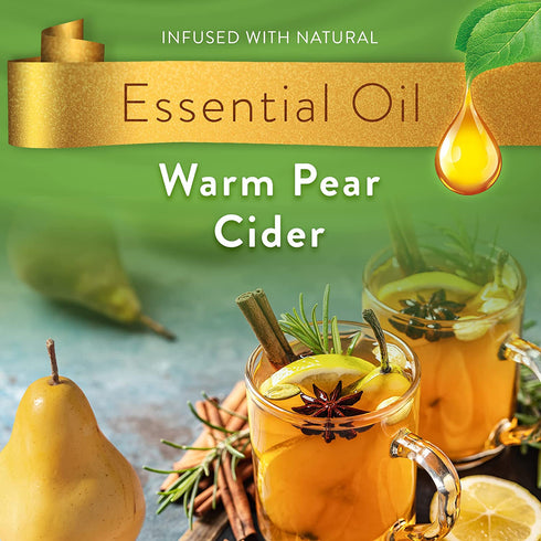 Air Wick Plug in Scented Refills, Warm Pear Cider, Essential Oils, Air Freshener, 3.38 Fl Oz