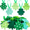 20 Pieces St. Patrick 's Day Shamrock Ornaments, Luck Hanging Green Clover Ornament for St. Patrick 's Day Party Outdoor Indoor Decorations