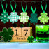 20 Pieces St. Patrick 's Day Shamrock Ornaments, Luck Hanging Green Clover Ornament for St. Patrick 's Day Party Outdoor Indoor Decorations