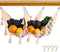 ANPOTop Fruit Hammock Under Cabinet 2 Pcs with 12 Tassels, Macrame Handwoven Cotton Banana or Veggies - Hanging Basket for Saves Counter Space at Kitchen RV, White, 2PCS, SKU100209-2PCS