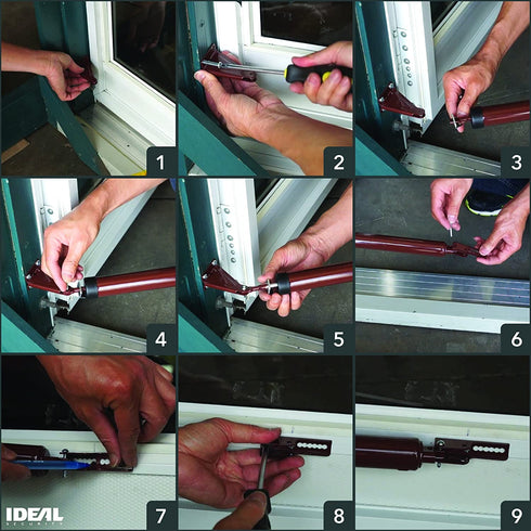 Ideal Security Pneumatic Lock for Screen Door with Chain, White (1.25-2 Inches)