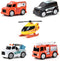 Micro Mini City Vehicles – Rescue Toy Car and Truck Set for Kids | Birthday Party Gift or Cake Topper for Boys | Firetruck Helicopter Police Ambulance | Free Wheeling with Moving Parts – Maxx Action