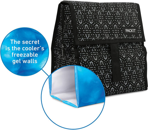 PackIt Freezable Lunch Bag with Zip Closure, Desert Plains