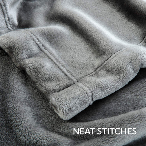 Bedsure Fleece Blanket Twin Size 350GSM - Soft Blankets for Bed All Season,60x80 Inches Grey