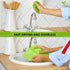 DOMI Super Absorbent Sponge Cloth Eco-Friendly Dishcloth for Kitchen 20x More Absorption 10Pcs Household Cleaning Cloths Reusable Cellulose Sponge Rags (Green)
