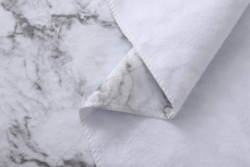 YADA Vinyl Flannel Backed Tablecloth Waterproof Oil-Proof Wipeable PVC Table Cloth for Restaurants Picnic Dining Durable Table Cover Used Indoor/Outdoor(White Marble 60 Inch Square)
