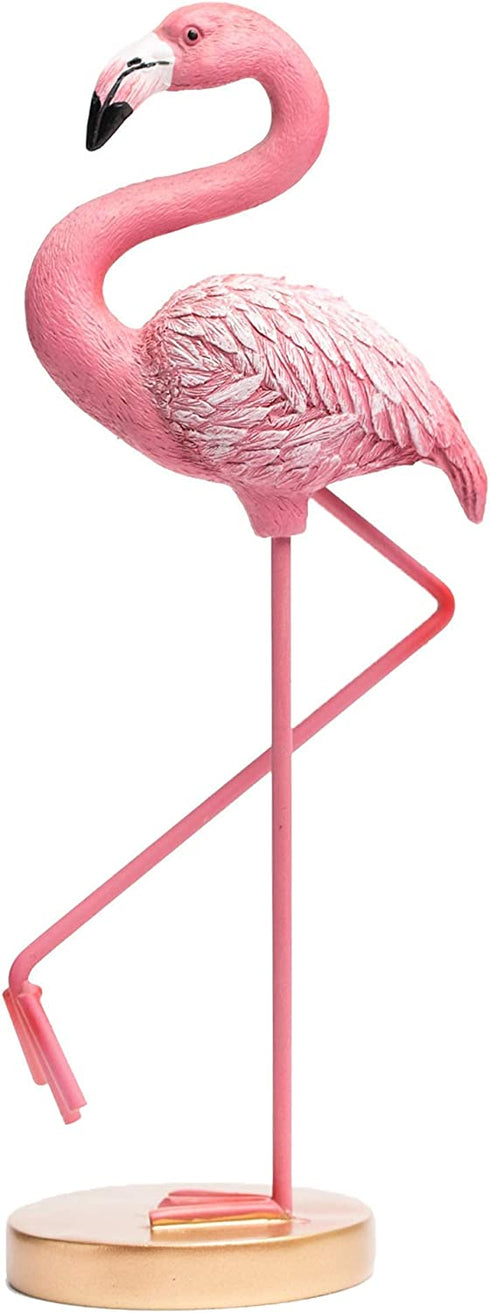 Pink Flamingo Statue Summer Tropical Coastal Shelf Desk Decor Home Livingroom Centerpiece Table Decoration Housewarming Gifts