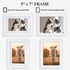 Nacial Picture Frame, Multi Photo Frames Sets 5x7 8x10 11x14 with Mat Wood Grain Wall Frame for Tabletop Display or Wall Mounting 4 Pack (5''x7'', White)