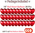30 pcs Red Heart Balloons 18" Heart Love Foil Balloon , Helium Support Valentines Day Wedding Bridal Engagement Party Anniversary Decorations (30 pcs 18")