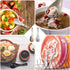Newtay 6 Pieces Japanese Retro Soup Spoons Ceramics Soup Spoons Japanese Style Rice Spoon Flatware Asian Chinese Serving Spoons Appetizers Tableware Meal Partner for Tasting