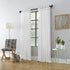 Archaeo 54874 Washed 100% Cotton Twist Tab Curtain, 52" x 84" Panel, White