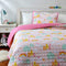 Amazon Basics Kids Cotton Reversible Quilt Bedspread - Full/Queen, Unicorn & Bubblegum Pink