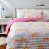 Amazon Basics Kids Cotton Reversible Quilt Bedspread - Full/Queen, Unicorn & Bubblegum Pink