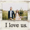P. Graham Dunn I Love Us Whitewash 7 x 7 Wood Box Wall Photo Frame Plaque