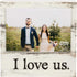 P. Graham Dunn I Love Us Whitewash 7 x 7 Wood Box Wall Photo Frame Plaque