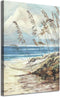 ARTISTIC PATH Abstract Wall Art Coastal Pictures: Blue Ocean Sand Seascape Painting Print on Canvas for Bedrooms (12" W x 16" H, Multi-Sized)