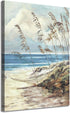 ARTISTIC PATH Abstract Wall Art Coastal Pictures: Blue Ocean Sand Seascape Painting Print on Canvas for Bedrooms (12" W x 16" H, Multi-Sized)