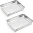 Baking Pans Set of 2, E-far 12.4? x 9.6? x 2? Stainless Steel Rectangular Cake Pans, Baking Sheet Pan for Lasagna Brownies Casseroles, Non-toxic & Healthy, Dishwasher Safe