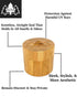 100ml Smell Proof Bamboo Stash Jar For Herbs And Spices | Quarter Oz Discreet Wood Scent Proof Container with Airtight Glass Jar