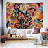 Mushroom Tapestry Hippie Eyes Tapestries Stars Tapestry Colorful Flowers Tapestry Wall Hanging for Room(51.2 x 59.1 inches)