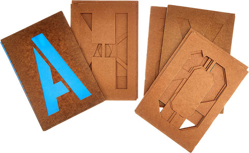 DURO by Graphic Products Stencil-It Oil Board Stencil Set, 8"