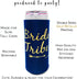 Bride Tribe Bachelorette Party Skinny Can Sleeves - Insulated Neoprene Drink Holders, Fit Slim Spiked Hard Seltzer Beer Cans Bridal Shower Decorations, Supplies, Favors (Navy Blue)