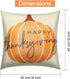 JOVITEC 6 Pieces Thanksgiving Day Autumn Throw Pillow Case Cushion Covers for Couch Sofa 18 x 18 Inch, Linen