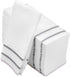 Fete Decorative Hand Towels Disposable, Silver Design 100 Linen-Feel Guest Towels Formal Dinner, Anniversary, and Wedding Napkins for Tables, Guestrooms, and Restrooms - 8.5x 4-Inches Folded,