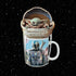 Star Wars The Child Holiday Baby Yoda Ceramic Mug with Hot Cocoa Mix Stocking Stuffer, 10 Ounce
