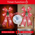 DIAGTREE 22 inch Christmas Tree Bow LED Ribbon Bows Christmas Tree Ornaments Tree Topper Christmas Decoration for Home Christmas Tree Wreaths Decoration (Snowflake)