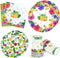 Hawaiian Luau Party Supplies, Tropical Paper Plates and Napkins Cups Sets Serves 30