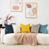 Avigers 20 x 20 Inch White Gold Striped Geometric Lines Embroidery Velvet Cushion Case Luxury Modern Throw Pillow Cover Decorative Pillow for Couch Living Room Bedroom Car 50 x 50cm