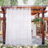 NICETOWN Waterproof Outdoor Sheer Curtain Panel Extra Wide and Long W100 x L108, Voile Soft Sheer Public Divider with Stainless Silver Grommet for Patio/Porch, 1 Panel with Rope Tieback, White