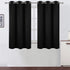 LEMOMO Black Blackout Curtains/38 x 54 Inch/Set of Two Panels Grommet Living Room Curtains