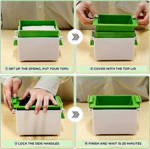 YARKOR Tofu Press, Easily Remove Water from Tofu for More Delicious, Tofu Squeezer Dishwasher Safe, Tofu Drainer and Strainer