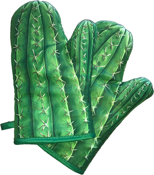 ChienAndalucia Cactus Green Oven Gloves (Pair of Mitts)